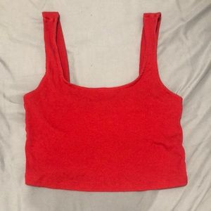 Red crop top